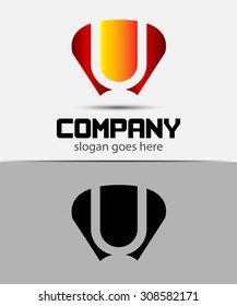 Letter U logo icon design template elements
