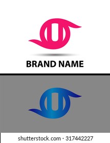Letter U logo icon design template elements
