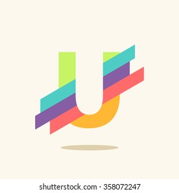 Letter U logo icon design template elements