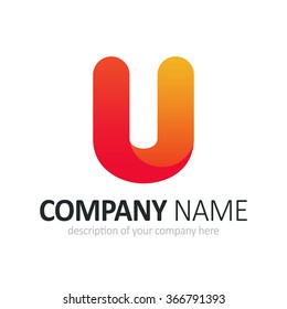 Letter u logo icon design template elements
