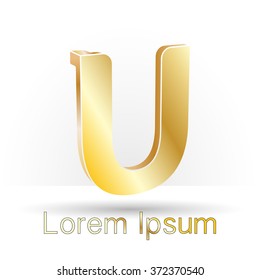 Letter U logo icon design template elements. Vector color sign.