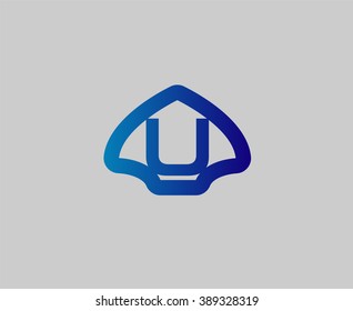 Letter u logo icon design template elements
