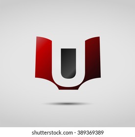 Letter u logo icon design template elements
