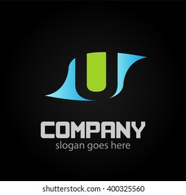 Letter u logo icon design

