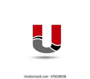 Letter u logo icon design template elements
