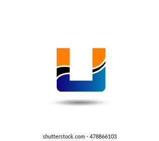 Letter u logo icon design template elements
