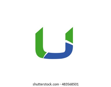 Letter u logo icon design template elements
