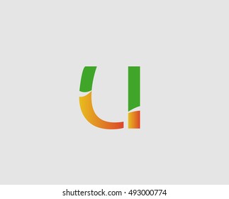 Letter u logo icon design template elements
