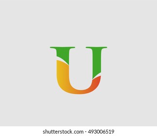 Letter u logo icon design template elements
