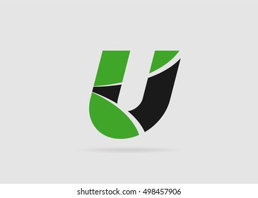 Letter u logo icon design template elements
