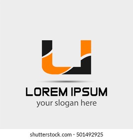 Letter u logo icon design template elements
