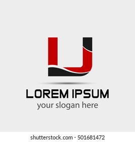 Letter U logo icon design template elements
