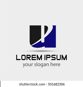 Letter u logo icon design template elements
