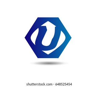 Letter u logo icon design template elements
