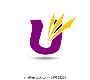 Letter u logo icon design template elements
