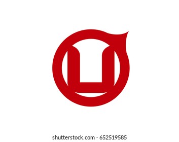 Letter u logo icon design template elements

