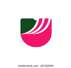 Letter u logo icon design template elements
