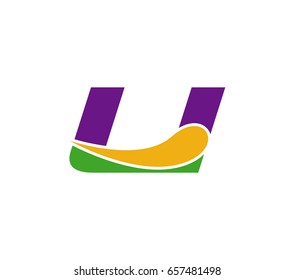 Letter U logo icon design template elements
