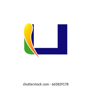 Letter u logo icon design template elements
