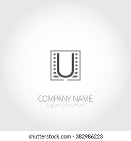 Letter U logo icon sign design template elements 