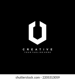 letter U logo illustration template design. Abstract U logo vector. letter U icon. suitable for business logos, products, companies, sports, e-sports, marketing, hotels, etc