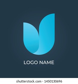 Letter "U" logo isolated. Alphabet vector
