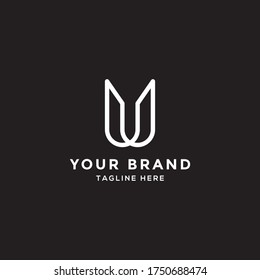 letter u logo modern design template modern