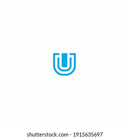 logotipo de la carta u, icono de logotipo moderno, concepto de logotipo creativo