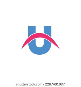 Letter u logo in a Modern style. Letter U abstract logo Symbol