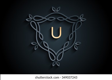 Letter U Logo, monogram logo design.