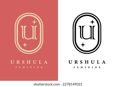 Letter U logo, perfect for salons, spas, and others.