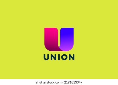 Letter U Logo Band Design Vektorvorlage. Monogram Logotype Konzeptsymbol.