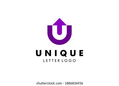 Letter U Logo : Suitable for Company Theme, Technology Theme, Initial Theme, Infographics and Other Graphic Related Assets.