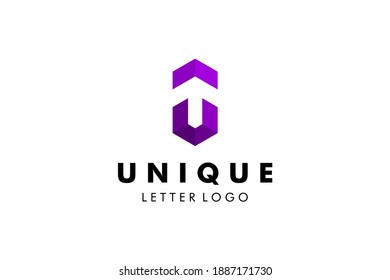Letter U Logo : Suitable for Company Theme, Technology Theme, Initial Theme, Infographics and Other Graphic Related Assets.