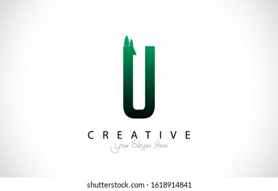 Letter U logo or symbol template design