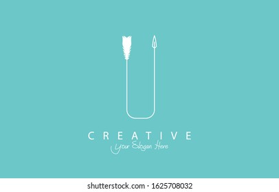 Letter U logo or symbol vector illustration