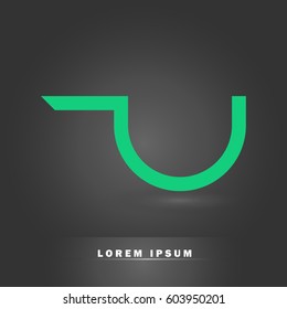 Letter U. Logo and template for business