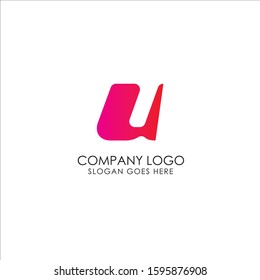 Letter U logo template design - vector