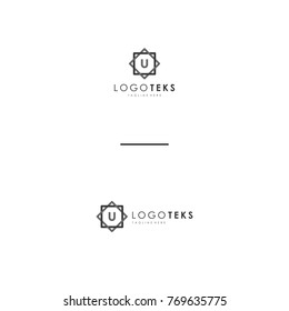 letter U logo templates
