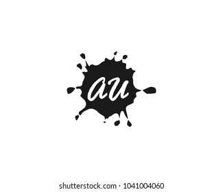 Letter A and U logo vector