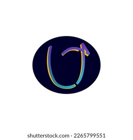 Letter U logo vector illustration. Alphabet line art. Elegant Font design
