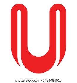 Diseño de ilustración vectorial de logotipo U