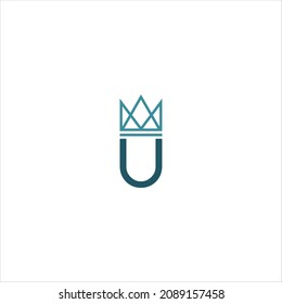 corona de plantilla de vectores de logotipo u letra