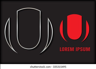 Letter U logo.Logo U vector template.