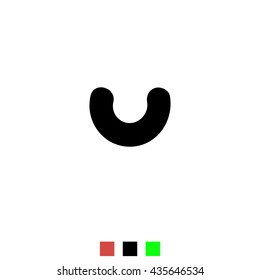 The letter U for logos, icons, web design, the template element. Black letters on a white background English alphabet. Vector Illustration Eps10.
