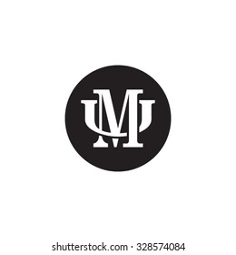 letter U and M monogram circle logo