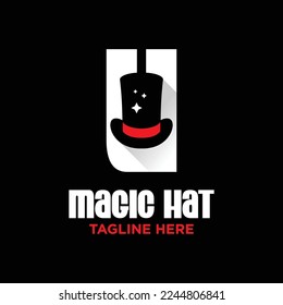 Letter U Magician Logo Design Template Inspiration, Vector Illustration.