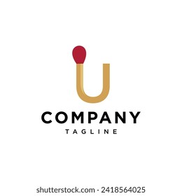 
Letter U Match Stick logo icon vector template.eps