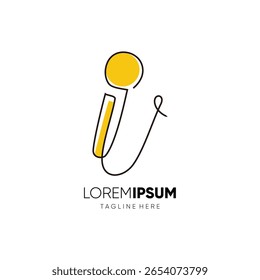 Letter U Microphone Music Singer Silhouette Logo Design Vector Icon Graphic Emblem Symbol Ilustration 