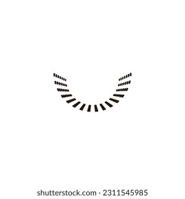 Letter U modern geometric symbol simple logo vector